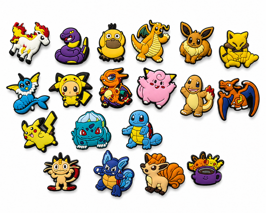 Monster Adventure Clog Charms Set – 19 Piece PVC Shoe Charm Collection