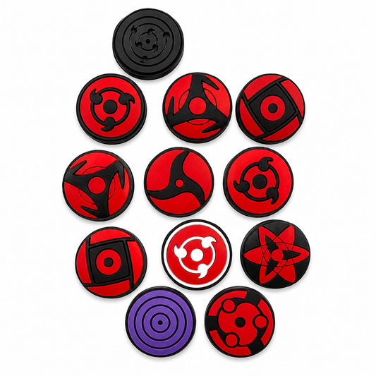 Shinobi Ninja Eye Clog Charms Set – Anime Inspired Shoe Accessories for Crocs (10 Pack)